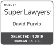 Rated By Super Lawyers | Rising Star | David Purvis | Selected In 2019 | Thomson Reuters