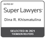 Rated By Super Lawyers | Dina R. Khismatulina | Selected In 2020 | Thomson Reuters